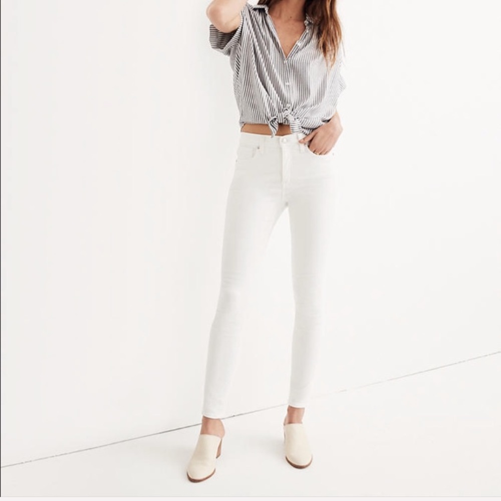 Madewell | Skinny Skinny Off-White Denim Jeans - Picture 2 of 10